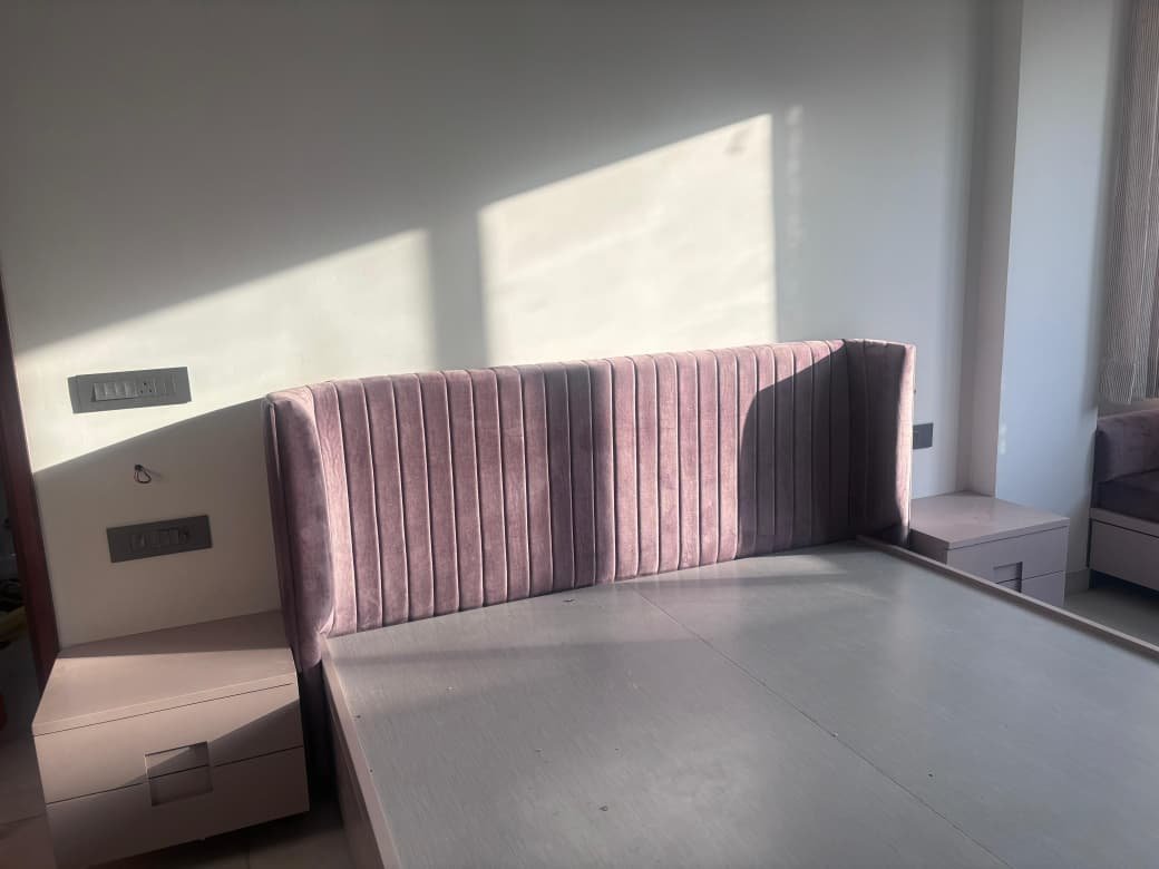 Stripe Design Bed - Amar Sofa Repair